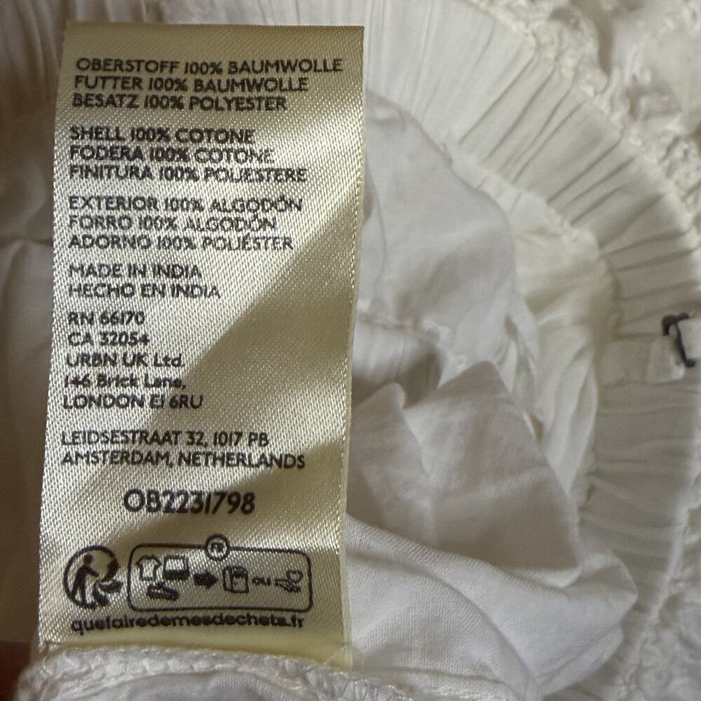 Free People Midnight Cruiser One-Piece Jumpsuit White Eyelets Lined Size XS - Picture 14 of 16